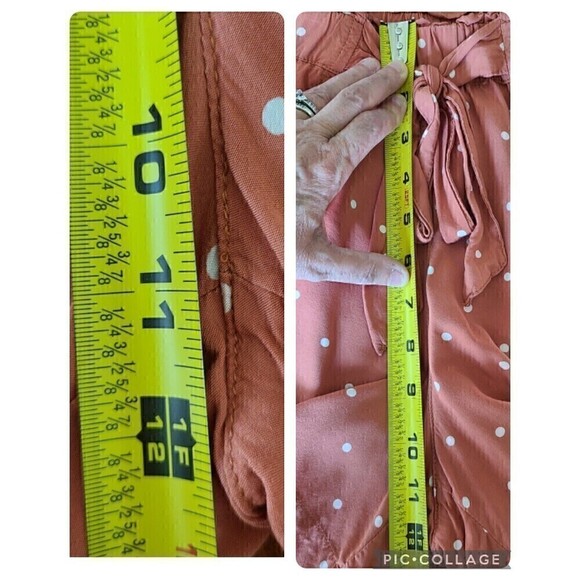 Madewell Drapey Pull-On Shorts Skort Large Polka Dot High Rise Front‎ Tie - Picture 10 of 11